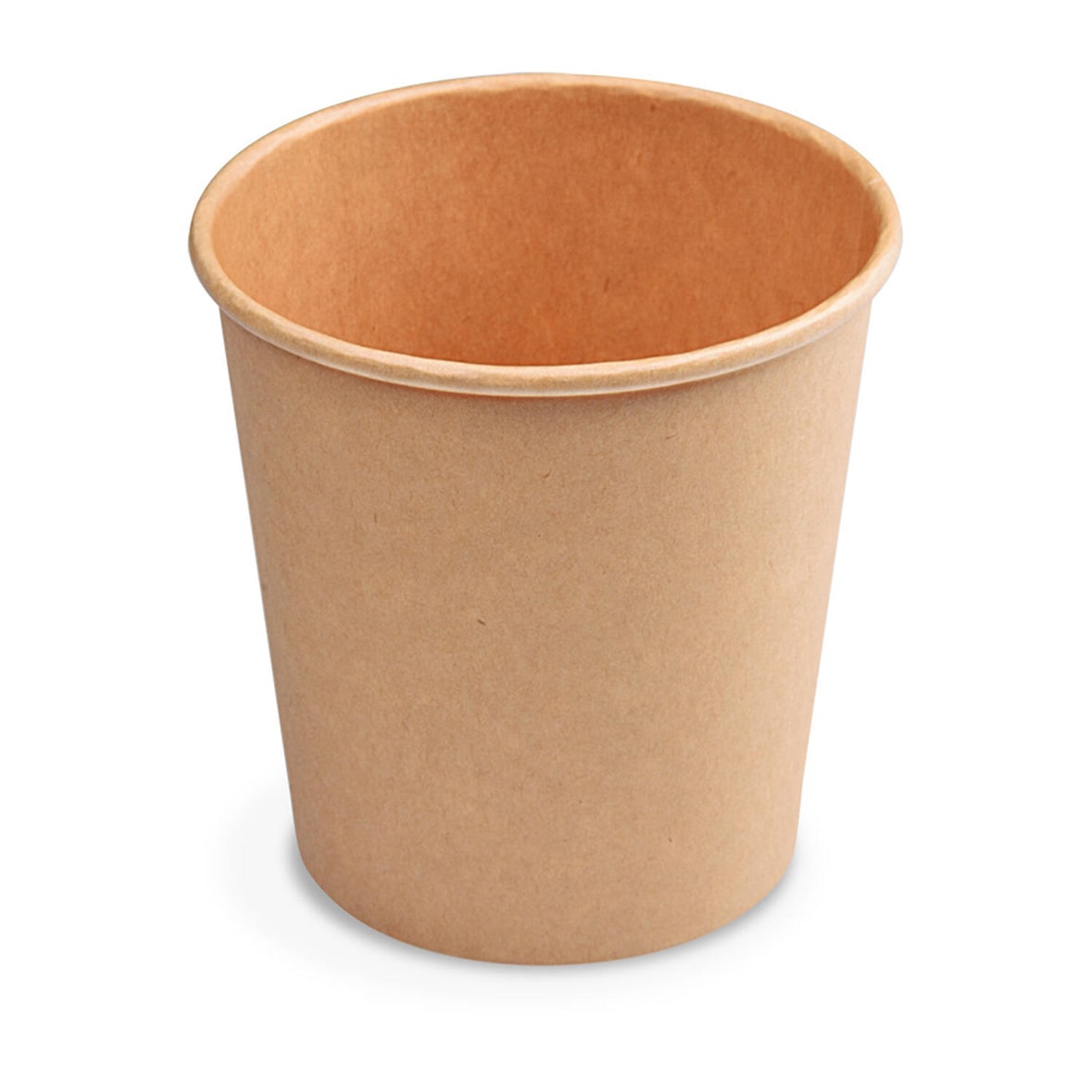 100x Heiß- und Kaltgetränkebecher Pappbecher braun 150ml 200ml 'S' O 73mm