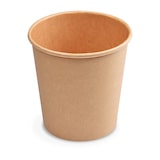 thumbnail of 100x Heiß- und Kaltgetränkebecher Pappbecher braun 150ml 200ml 'S' O 73mm