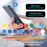 thumbnail of Couchtisch LED 16 Farben, modern, Hochglanz Schwarz, Glasplatte, mit Stauraum 100x50x32,5 cm, eleganter Wohnzimmertisch