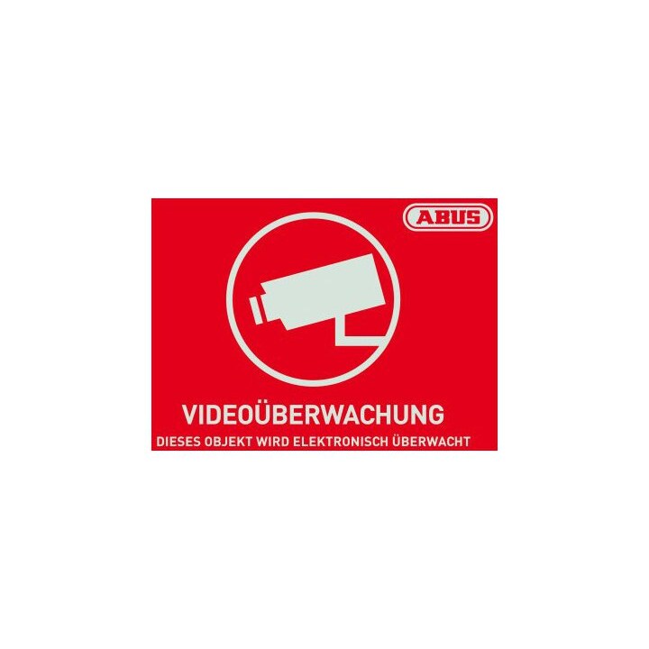 ABUS Security-Center Warntafel Warnaufkleber Videoüberwachung mit Logo 148 x 105 mm