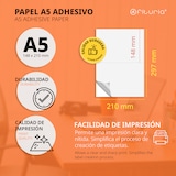 thumbnail of Folios A4 de Etiquetas Adhesivas Blancas, Crea tus Pegatinas Personalizadas, Etiqueta Adhesiva para Imprimir - Ofituria (2 por hoja, 50h)