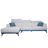 thumbnail of Sofa HWC-G44, Ecksofa L-Form 3-Sitzer, Liegefläche Nosagfederung Taschenfederkern verstellbar 277cm ~ links, hellgrau