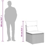 thumbnail of vidaXL 9-tlg. Garten-Sofagarnitur mit Kissen Braun Poly Rattan