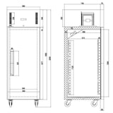 thumbnail of Polar Kühlschrank Edelstahl 600 L - Serie G