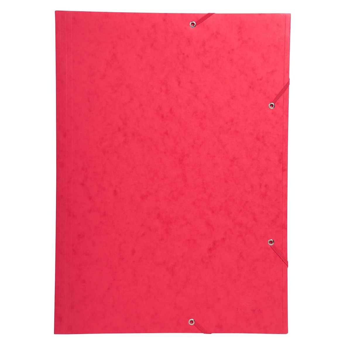 Exacompta 59503E 5x Sammelmappe mit Gummizug und 3 Klappen aus Colorspan-Karton 600g/qm, für Format DIN A3 - Rot