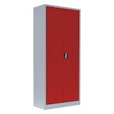 thumbnail of Stahl-Aktenschrank Metallschrank abschließbar Lichtgrau/Rot, 1800 x 800 x 383 mm, 530334