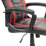 thumbnail of Bureaustoel HWC-F59, bureaustoel bureaustoel racestoel gamestoel, kunstleer ~ zwart/rood