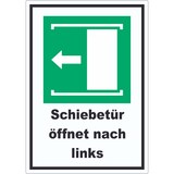 thumbnail of Schiebetür öffnet nach links Aufkleber A7 (74x105mm)