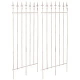 thumbnail of Décoshop26 - Lot de 2 treillis support pour plantes grimpantes décoration de jardin en métal crème vieilli 10_0003835