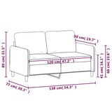 thumbnail of vidaXL 2-Sitzer-Sofa Dunkelgrau 120 cm Samt
