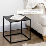 thumbnail of Couchtisch Set 2er Stahl Schwarz 40x40x40  quadratische Tischplatten modern vielseitig kombinierbar stabile Konstruktion bis 10 kg je Tisch