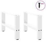 thumbnail of vidaXL Couchtischbeine Weiß 2 Stk. 50x(30-31) cm Stahl
