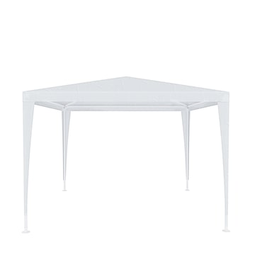 Gazebo 3 x 3 Metri Struttura in Acciaio Copertura In PE 110 gr/m² Impermeabile Idrorepellente Resistente Raggi Solari UV Tenda Ombrellone Bianco