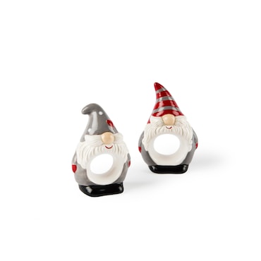 Excelsa set 6 portatovaglioli Gnomo ceramica 9,5xH3x6,5 cm multicolore