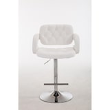 thumbnail of Banco de bar Dublin em imitação de pele branco/cromo