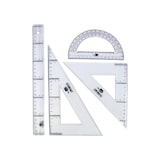 thumbnail of LIDERPAPEL - Juego Escuadra y Cartabon 25cm Regla 30cm y Semicirculo 15cm Liderpapel en Petaca Incolora