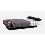 thumbnail of Banquette clic-clac - 3 places – Coton Onde Rouge / Noir – 190 x 92 x 96 cm – DREAM CONFORTEAM