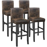 thumbnail of tectake Barhocker aus Kunstleder - 4er Set antikbraun
