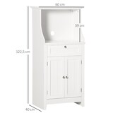 thumbnail of HOMCOM mueble auxiliar de cocina mueble para microondas con cajón estante 2 puertas compartimento diseño anti-vuelco 60x40x122,5 cm blanco