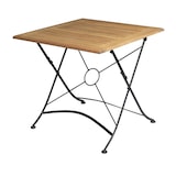 thumbnail of METRO PROFESSIONAL Inklapbare horeca tafel Baviera, acaciahout/staal, 80 x 80 cm, naturel/zwart