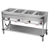 thumbnail of Bain-Marie Wagen mobiler Warmhalter Wasserbad Speisenwärmer 4xGN1/1 1650x700x900mm