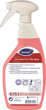 thumbnail of Desinfizierendes und desodorierendes Entkalkungsmittel für Sanitärbereiche - TASKI SANI 4 EN 1- Spray 750ml - DIVERSEY