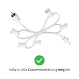thumbnail of Illu Party Lichterkette für Außen Garten 40m weiß 40 bunte LED Kugellampen