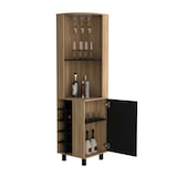 thumbnail of Mueble Bar Kaia en melamina con 3 estantes , 9 portacopas , 10 botelleros y gabinete inferior , multicolor , 180 cm  X 45 cm  X 45 cm