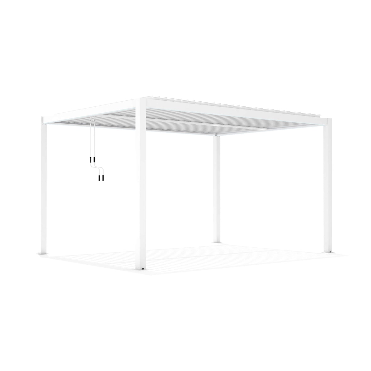 Pergola bioclimatica in alluminio 3X4 Bianco - TONY