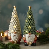 thumbnail of LED Weihnachtswichtel mit beleuchteter Mütze Dekofigur 29cm Timer Batterie