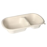 thumbnail of PAPSTAR 50 Schalen, Zuckerrohr "pure" 2-geteilt 750 ml 4,4 cm x 13,4 cm x 22,9 cm weiss