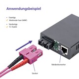 thumbnail of Helos LWL Patchkabel SC/SC Duplex 50/125µm OM4 erikaviolett 10,0m