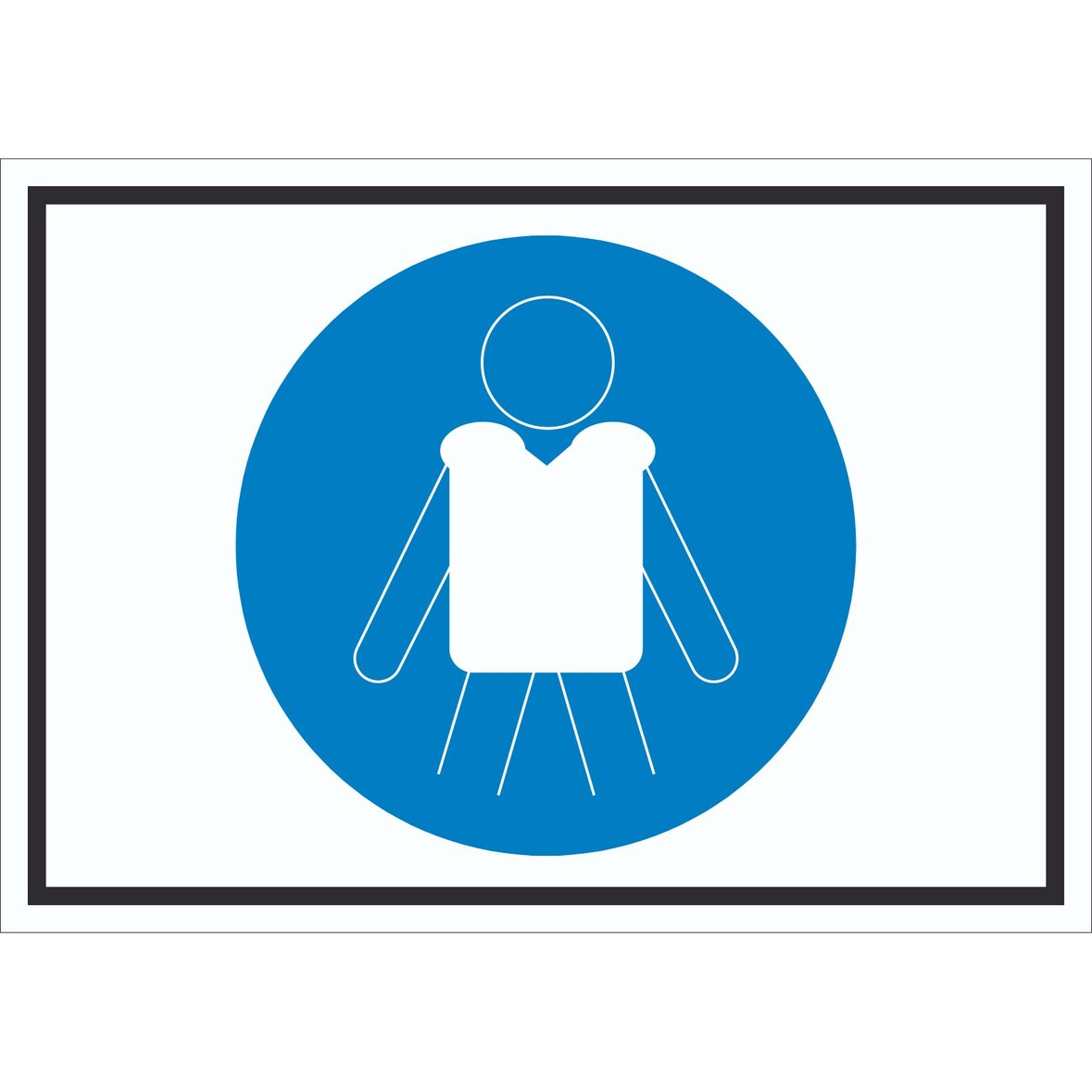 Rettungsweste benutzen Symbol Schild A4 (210x297mm)