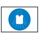 thumbnail of Rettungsweste benutzen Symbol Schild A4 (210x297mm)