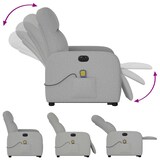 thumbnail of vidaXL Massagesessel mit Aufstehhilfe Elektrisch Wolkengrau Stoff