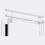 thumbnail of Tringle rideau pour porte de 100cm en Alu Satiné - Boulet