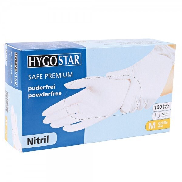 10x100 Nitrilhandschuhe Weiss Größe L puderfrei Safe Premium Einweghandschuhe Einmalhandschuhe Nitril Handschuhe