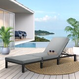 thumbnail of SVITA PEACH Gartenliege Sonnenliege Polsterauflage Klappbar Polyrattan Schwarz