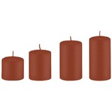 thumbnail of 4er Kerzen Adventset abgestuft Copper Matt Metallic Ø 60 mm (Höhen 60, 80, 100 und 120 mm)
