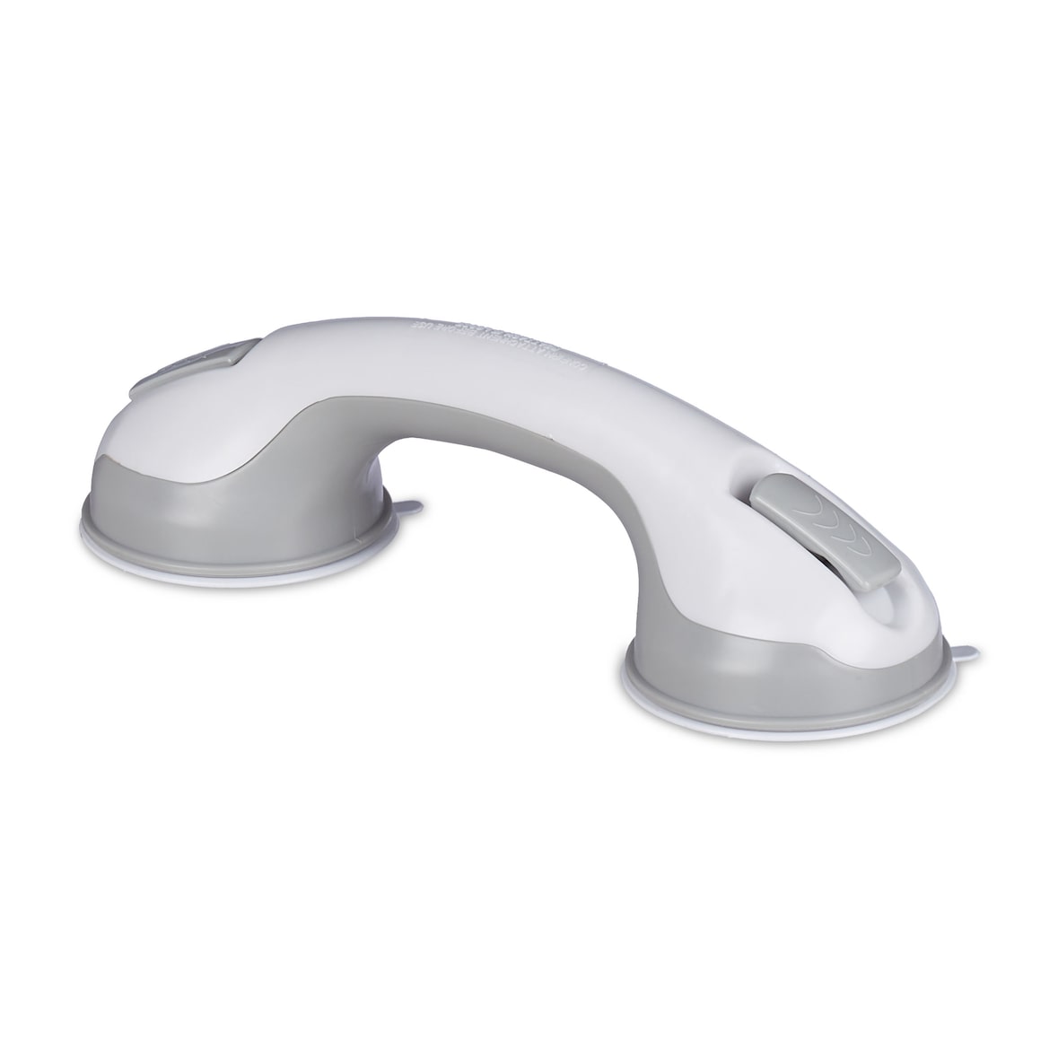 Relaxdays Sauggriff 2er Set, Haltegriff für Dusche & Badewanne, 70 kg, für Senioren, Wand, Vakuum Saugheber, weiß/grau