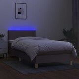 thumbnail of vidaXL Boxspringbett mit Matratze & LED Taupe 80x200 cm Stoff