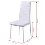 thumbnail of vidaXL 7-delige eettafelset zwart-wit