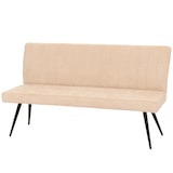 thumbnail of Sitzbank | HxBxT 90x160x60cm | Sitzhöhe 48cm | Rückenlehne Stoff/Textil Chenille Metall 160cm | Creme-Beige | Esszimmerbank Bank Polsterbank