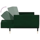 thumbnail of vidaXL Schlafsofa 2-Sitzer mit 2 Kissen Dunkelgrün Samt