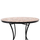 thumbnail of Mosaiktisch 60 cm Ø, mediterraner Garten- & Terrassentisch, 71 cm hoch, Orange-Beige-Grau, Raburg Mayla