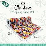 thumbnail of 1x Rol Kerstpersonages Cadeaupapier 62cmx90m - Cadeaupapier voor Kerstmis, Kerstcadeaupapier, Gerecycled
