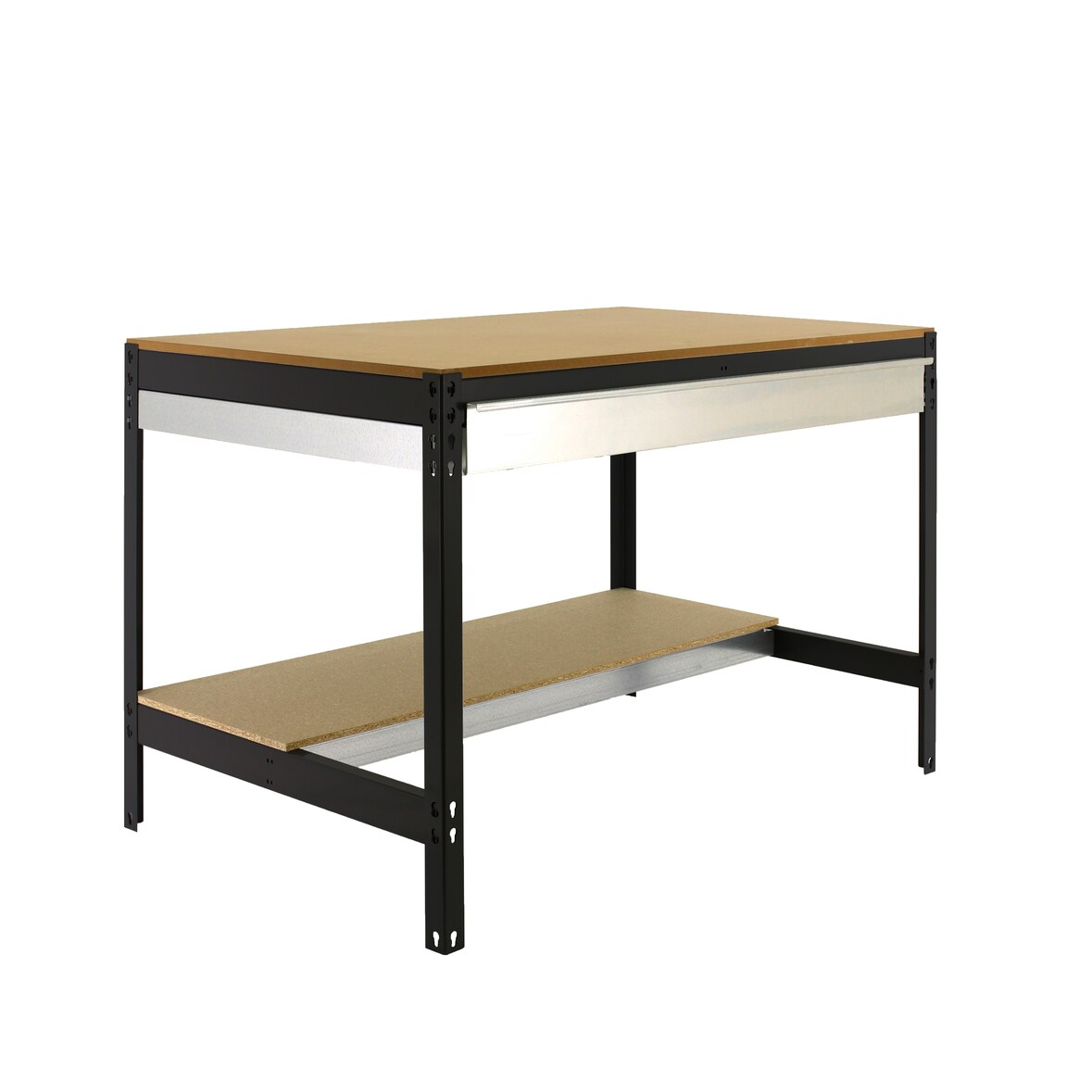 PROREGAL Werkbank BUFFALO mit Schubfach | HxBxT 84x150x76cm | Traglast 600kg | Anthrazit | Werktisch Arbeitstisch Arbeitsbank