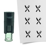 thumbnail of CombiCraft Selbstfärbender Stempel 'Besteck' in der Farbe Schwarz, Ø10mm