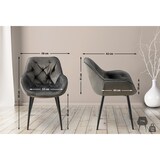 thumbnail of Sedia Tanna in velluto antracite