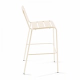 thumbnail of Ensemble table haute et 4 chaises de bar en métal ivoire - Oviala